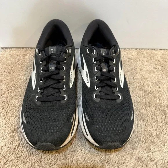 Brooks Ghost 15 Running Shoes Womens Size 8B Black Cushioned Sneakers Athletic - Picture 2 of 9